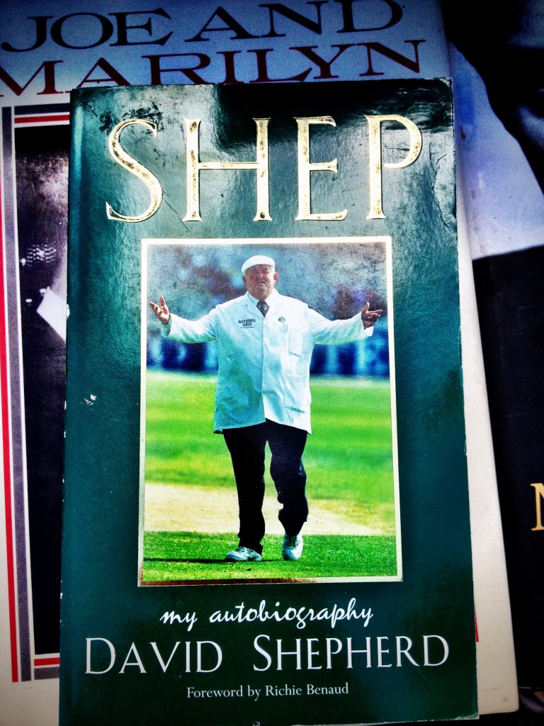 Shep, my autiobiography. I have no clue who David Shepherd is but from his attire, I'm going to assume that he is some sort of famous butcher. 